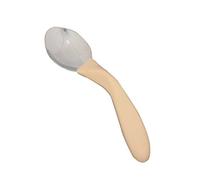 Homecraft Angled Caring Cutlery, Arthritis Aids, For Weak Grip, Easy Grip Eating Utensils for Elderly or Disabled, Right Handed Spoon, Ivory, 1 count