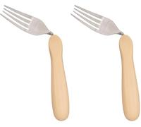 Homecraft Angled Caring Cutlery, Arthritis Aids, for Weak Grip, Easy Grip Eating Utensils for Elderly or Disabled, Right Handed Fork, Ivory, 1 Count (Pack of 2)