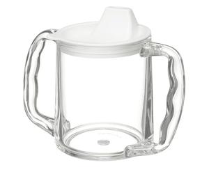 Homecraft Caring Travel Mug, Two Handle Easy Grip, Spill Resistant with Spout Opening for Children, Elderly and Disabled Users, Small Spout