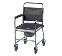 Homecraft Chrome Plated Steel Wheeled Commode Chair