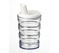 Homecraft Clear Non Spill Cup, Portable Travel Mug with Straw Lid for Children, Elderly and Disabled, Size Large