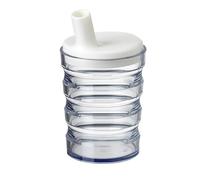 HOMECRAFT Clear Non Spill Beaker - Sippy Cup for Adults, Adult Drinking Cup for Elderly, Beakers for Elderly with Lid & Straw, Lightweight Plastic Mug, Non Spill Cups for Elderly & Disabled, 200ml