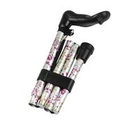 HOMECRAFT Comfy Grip Sticks, Woodland Flower, Folding, Walking Stick for Support and Stability, Contoured Handle, Handicapped and Disabled, 77.5 cm - 87.5 cm, Disability Aids, Left- Hand
