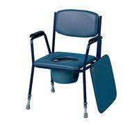 HOMECRAFT Commode Chair Padded Toilet Adjustable Comfort Seat, Sturdy Steel Frame, Height Adjustable (450-600mm), Lightweight, Portable, Easy to Clean, Non Slip Feet - For Elderly & Mobility Support
