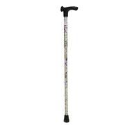 Homecraft Contoured Grip Sticks, Non-Folding Walking Stick with Black Shaft, Ergonomic Handle Design for Those with Weak Grasp or Arthritis