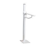 HOMECRAFT Devon Elite Folding Support Rail - Disabled Toilet Handle, Safety Toilet Rails for Elderly Adults, Handles for Shower, Floor Mounted Bathroom Grab Bar for Stability & Support