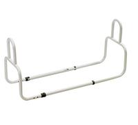 Homecraft Double Ended Grab Rail, Bed Safety Rail, Support and Safety Rail for Elderly, Disabled and Handicapped, Double Loop Handles, Metal Base