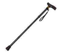 HOMECRAFT Folding Coloured Walking Stick with Wooden Handle, Lightweight Adjustable Walking Cane for Balance, Mobility Aid, Grey Marble, 775-875 mm/31-35 Inch, (Eligible for VAT relief in the UK)