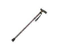 Homecraft Folding Coloured Walking Stick with Wooden Handle, Lightweight Adjustable Walking Cane for Balance, Mobility Aid, Paisley, 775-875mm