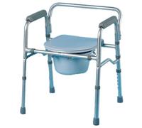 Homecraft Folding Commode Chair and Toilet Surround, Lightweight and Portable, Toilet Chair, and Support For Elderly and Disabled