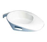 Homecraft Fracture Bed Pan without Lid, Easy to use Men and Women Commode for Bedbound, Elderly, Disabled and Handicapped Users, White Colour