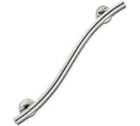 Homecraft Grab Rails with Polished Stainless Steel, Safety Support Grab Bar for Bathroom and Around the Home, Mobility Aid for Elderly, Disabled, and Handicapped, Curved, 450 mm