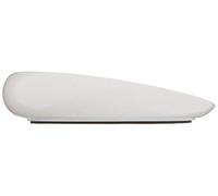 HOMECRAFT Ivory Round Scoop Dish , Unbreakable 8 Inch Scooper Bowl for Elderly , Disabled , & Handicapped , Plate with Non Skid Rubber Padded Bottom for Independent Eating , Self-Feeding Aid