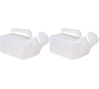 HOMECRAFT Male Urinal Bottle - 33oz Urine Bottles Male with Spill Proof Lid, Pee Bottle for Men, Long Neck Mens Urine Bottle for Incontinence & Travel, Portable Urinal Bottles for Men, Easy to Clean