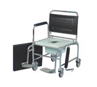 Homecraft Mobile Commode, Adjustable Height and Easy Transfer Commode for Elderly, Disabled and Handicapped Users - 22" Seat Width