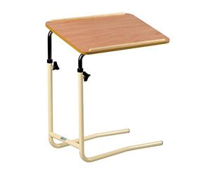 Homecraft Overbed Table, Height Adjustable, Lightweight Chair/Bed Table for Elderly, Use for Meals, Work and Activities, 66 x 64 x 46 cm