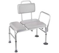 Homecraft Padded Bath Transfer Bench, Bath Chair Bathroom Aid, Stable due to Suction Cup Feet, Transfer/Mobility Aid for Elderly, Handicapped or Injured