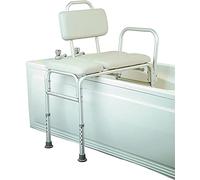 Homecraft Padded Bath Transfer Bench, Bath Chair, Transfer Aid, Elderly, Disabled, Handicapped, Injured, After Hip or Knee Replacement, Secure Suction Cup Feet, Backrest and Handle, Fall Prevention