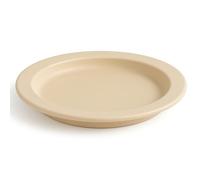 HOMECRAFT Plate with Inner Edge - Durable, Foldable Travel Plate for Spill Control - Adaptive Eating Aid for Kids, Adults, Elderly & Disabled - 23cm Diameter, Cream Colour