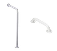 Homecraft Ringwood Wall to Floor Grab Rail, Curved Grab Bar for Toilet, Shower & Steel Ringwood Grab Bar, Safety Rail and Mobility Aid for Bathroom and Shower, Elderly