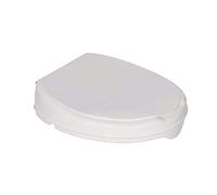 Homecraft Savanah Raised Toilet Seat 2" with Lid, Elongated & Elevated Lock Seat Support for Elderly, Handicapped and Disabled Users, White Colour