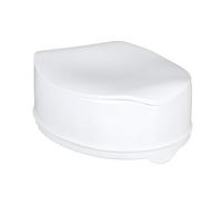 Homecraft Savanah Raised Toilet Seat 6" with Lid, Elongated & Elevated Lock Seat Support for Elderly, Handicapped and Disabled Users, White Colour