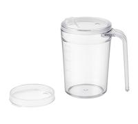 HOMECRAFT Shatterproof Beaker for Elderly & Adults Clear Mug with Lid - 400ml - Lightweight, Non-Spill Drinking Cup for Weak Grip - Daily Living Aid, Ideal Sippy Cup Alternative