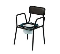 HOMECRAFT Stacking Commode, Toilet Chair, Bedroom/Clinic Use, For Eldery or Disabled, Fixed Height, With Pan