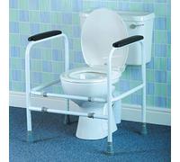 Homecraft Toilet Support Frame, Aluminum, Adjustable Bathroom Safety Support Frame for Elderly, Handicapped and Disabled Users, Home and Clinic Use
