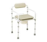 HOMECRAFT Uni-Frame Folding Commode, Portable Toilet, Toilet Bowl & Pan for Elderly, Handicapped, and Disabled users, Metal Toilet for Bedside Bathroom Use, Folding Toilet, Bedside Commode for Safety