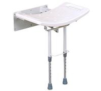 Homecraft Wall-Mounted Steel Shower Chair, Folding Shower Seat with Rubber Feet, Bath Stool for Bathing, Elderly, Disabled, and Limited Mobility, Shower Chair with Handles, 352 lbs Weight Capacity