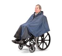 Homecraft Wheelchair Poncho, Waterproof and Provides Full-Body Coverage, Features Rear Vents for Easy Access to Handles, Unlined