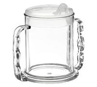 Homecraft Wide Base Mug with Lid, Two Handled Mug, Prevents Tipping, Secure Grip for Limited Hand Function and Grasp, Wide Base for Stability, 285 ml (Eligible for VAT relief in the UK)