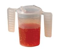 Homecraft Wing Handled Mugs, Pair of Beaker Cups & Lids (Eligible for VAT relief in the UK), Easy to Hold, Ridges Prevent Slipping, Gradations Measure Liquid Intake, Limited Grip, Elderly, Disabled