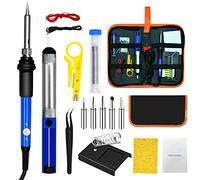 Homecrew Soldering Iron Kit - Premium Power Tools for Soldering Iron -Professional, Durable and Reliable 14 Pieces Pack - 60W Electric Soldering Iron - with 5 Solder Tips