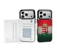 Homect with Hungarian Flag Printed Wallet Phone Case Unisex Trendy Cellphone Protective Cover Compatible with iPhone 17/17 Pro/17 Pro Max/17 Air