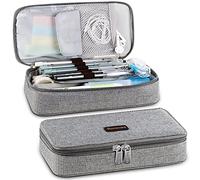 Homecube Pencil Case Capacious Pen Pencil Holder Box Makeup Pens Pouch Oxford Cloth Bag Large Storage Stationery Organizer with Zipper for School & Office - Gray