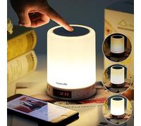 Homecube Touch Bedside Lamp, Bluetooth Speaker with Light Clock Alarm and Radio, Birthday Christmas Valentine Gifts for Men,Women,Boys,Girls,Teenage