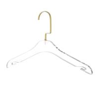 HomeCube USA 13" Clear Acrylic Clothes Hangers with Gold Hooks -Heavy Duty Baby Coat Hanger for Closet-Elegant Wedding Dress Hanger and Durable Closet Organizer-Lucite Hangers for Home & Boutique Use