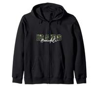 Homedale Idaho Camo Novelty Graphic Souvenir Zip Hoodie