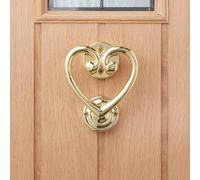HomeDecor4u New Heart Shaped Door Knocker Gold Enter Your Home in Style