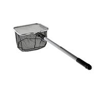 HomeDecTime Zinc Alloy Fish Shrimp Skimming Net Fine Mesh with Extendable Long Handle Fishing Net for Aquarium Fish Tank Pond Creek - Black, 1