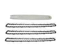 HOMEDEK 16 Inch Chain Saw Guide Bar with 3Pcs Chains for 009 012 021 E180 MS180 MS190 MS250