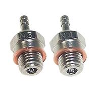 HOMEDEK 2set N3 /N4 Hot Glow Plug Spark for 70117 1/10 1/8 RC Truck Nitro Engine Parts
