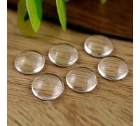HOMEDEK 50pcs/lot 12mm Round Flat Back Clear Glass Cabochon