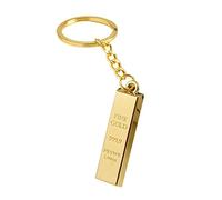 HOMEDEK Faux 9999 Miniature Bar Pendant Key Chain Ring