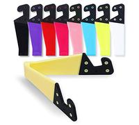 homEdge Cell Phone Stand, Set of 9 PCS Universal Foldable Pocket Size Plastic V Shaped Mobile Phone Desk Mount Holder, Foldable Vertical and Land Scale Mold Stand for Tablet and Smartphones - 9 Color