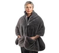 Homedics Cosy Cordless Warming Shawl - Wearable Heated Blanket with 2 Heat Settings, Cordless Heated Shawl with Portable Power Pack, Ultra-Soft Electric Throw Blankets for Home, Office & Travel