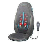 HoMedics Gel Back Massager Massage Chair Pad Seat Cover, Relax Full Back Neck Shoulder Muscles, Deep Kneading Shiatsu Rolling Soothing Heat, Gel Node Natural Touch Treatment for Home + Office