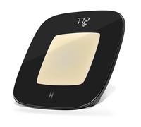 Homedics glo Digital Scale with Motion-Sensing Night Light - Bathroom Scales with High-Precision LED Weight Display, 100% Recycled Plastic Base, lbs/kgs/st Options, Sleek Tempered Glass